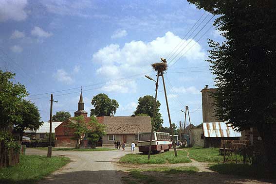 Dorfplatz von Marienwerder um 1990