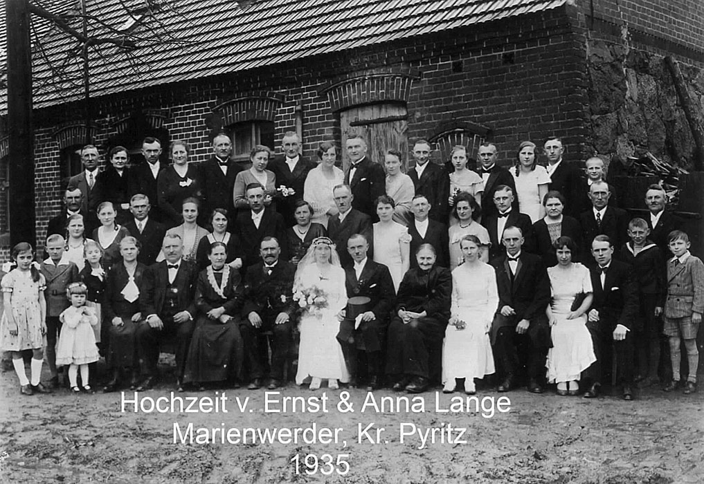 Bild der Hochzeit von Ernst Lange und Anna Bruckhoff.